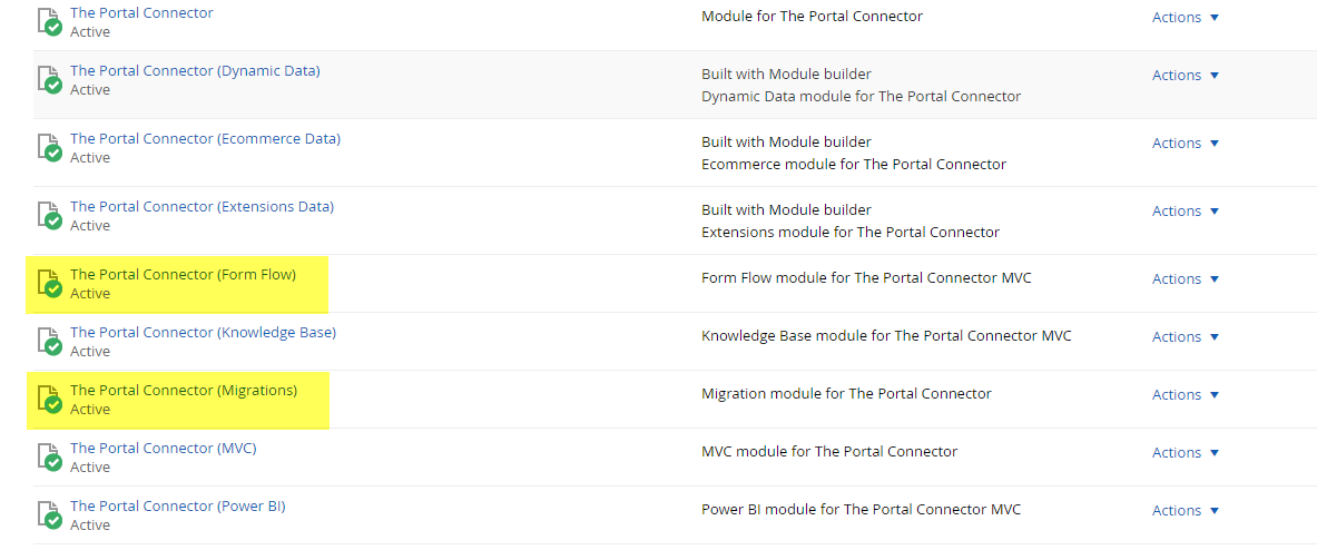 TPC 5.0 Modules
